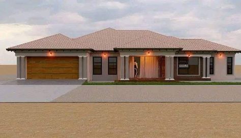 4 Bedroom House Plans South Africa, Luxury Wooden Bed, Kim House, Round House Plans, House Plans South Africa, Brick Works, Shweshwe Dresses, Free House Plans, 4 Bedroom House Plans