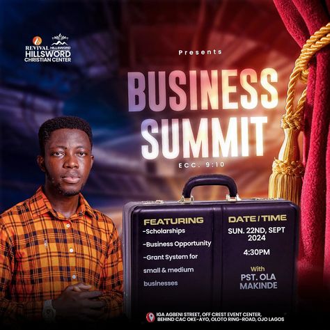 Business Summit flyer design #businesssummitflyerdesign #churchflyerdesign #graphicdesign Business Summit Flyer Design, Summit Flyer Design, Ring Road, Learning Graphic Design, Event Center, Business Opportunities, Flyer Design, Graphic Design, Quick Saves