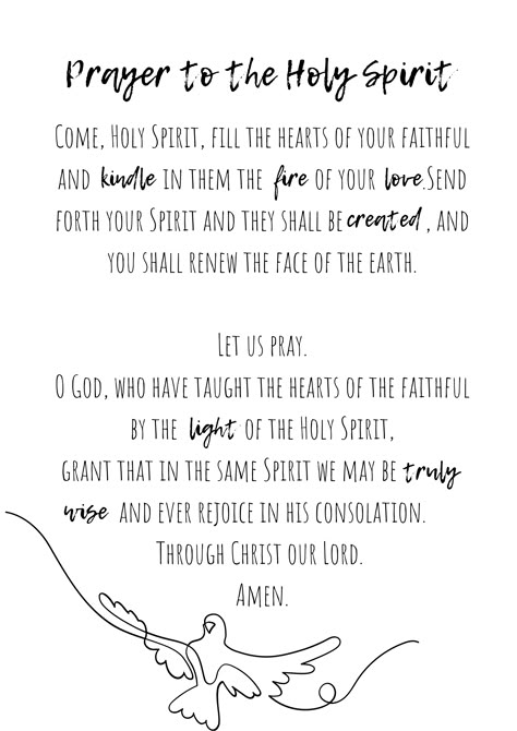 Come Holy Spirit Prayer, Prayer To The Holy Spirit, Holy Spirit Prayer, Holy Spirit Come, Prayer For Guidance, Opening Prayer, The Power Of Prayer, Prayers For Children, Our Love Story