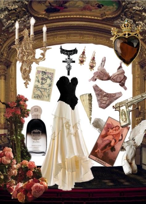 my opinion of outfit inspo for perfumes ~ ROMEO &... - Romeo And Juliet Outfits, Vintage Polyvore, Romeo Juliet 1996, I Am Beautiful, Beauty Inside, Romeo And Juliet, Fancy Outfits, Formal Wear, Style Board