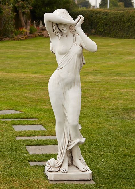 Stone Garden Statues, Human Sculpture, Stone Ornaments, Greek And Roman Mythology, Greek Sculpture, Large Garden, Christian Artists, Stone Statues, Garden Statue