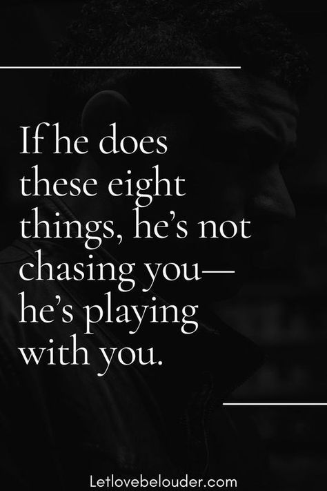 It is important to know the difference between a guy who is chasing you and a guy who is playing with you. The guy behind you is definitely into yours. On the other hand, a player is only interested in keeping you around with as little effort as possible to keep you hopeful and thus massage his own ego. Making An Effort Quotes, Signs Of A Player, Second Chance Quotes, Effort Quotes, Player Quotes, Chance Quotes, A Guy Like You, Best Relationship Advice, Getting Played