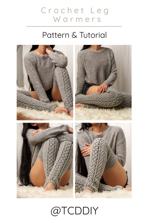 Crochet Pattern Available! Pinterest exclusive coupon code: get 20% off if you spend $19.99+. #crochet #crochetpattern #crochettutorial #crochetdiy Use offer code "PIN20" 💖 Be sure to join us on YouTube, Instagram and check out my Etsy @TCDDIY Crochet Leg Warmers Pattern, Crochet Sock Pattern, Kids Leg Warmers, Leg Warmers Crochet Pattern, Crochet Sock, Leg Warmers Pattern, Crochet Cable Stitch, Sundress Pattern, Batwing Cardigan