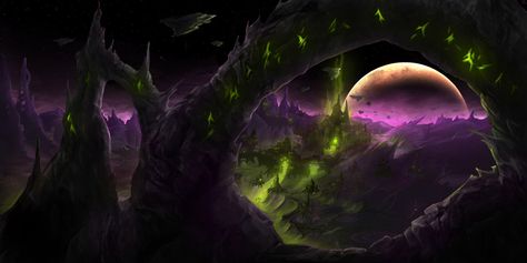 Shadowmoon Valley Concept Art - World of Warcraft: The Burning Crusade Art Gallery Valley Concept Art, Burning Crusade, Concept Art World, Game World, The Burning, Environment Design, Game Artwork, World Of Warcraft, Character Designs