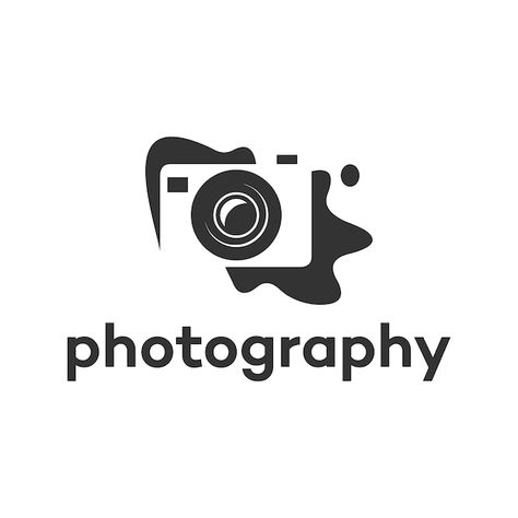 Simple camera photography logo design ve... | Premium Vector #Freepik #vector #icon #camera-silhouette #camera #logo Film Design Logo, Camera Logo Design, Photography Fonts, Travel Agency Logo, Camera Logos Design, Logo Design Photography, Simple Camera, Agency Logo, Camera Logo