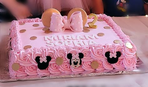 #minniemousecake Minnie Mouse Sheet Cake, Minnie Mouse Birthday Cake Ideas, Minnie Mouse Birthday Cake, Mouse Birthday Cake, Barbie Party Decorations, Minnie Mouse Birthday Cakes, Sister's Birthday, Bolo Minnie, Minnie Birthday Party