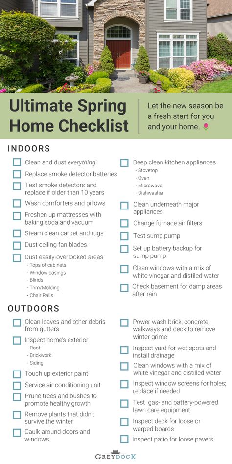 Keeping up with seasonal maintenance is important for making your home look its best. Print off our spring home maintenance checklist to get your house in tip-top shape after a long winter! #homeimprovement #springtime #homemaintenance #curbappeal Deep Clean Kitchen, Home Checklist, Easy Home Improvement Projects, Home Maintenance Checklist, Easy Home Improvement, Maintenance Checklist, House Keeping, Printable Checklist, Garden Maintenance