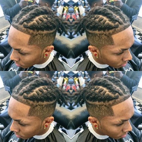 #fresh #locs #cainrows #cornrows #locsnation #locstyles | Grab the BEST multicultural hair care and beauty products at Beautycoliseum.com Dread Cornrows, Half Head Dreads Hairstyles, Dread Cornrows Men, Dreadlock Cornrows, Haircut With Braids, South Of France Haircut, Dread Braids Men, France Haircut, Dreads Short Hair