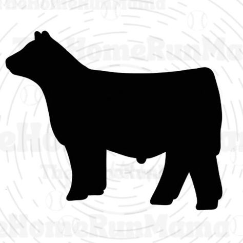 Show Steer Silhouette, Show Steers, Show Cows, Livestock Show, Show Cattle, Showing Livestock, Fair Projects, Animal Silhouette, Silhouette Png