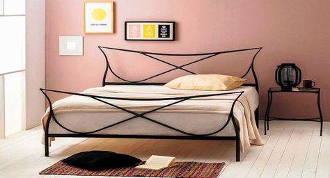 Cast Iron Bed Frame, Bed Without Footboard, Cast Iron Bed, Bed Minimalist, Full Size Metal Bed Frame, Folding Bed Frame, Eclectic Decor Bedroom, Wrought Iron Furniture, Iron Bed Frame