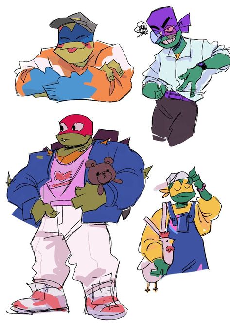 Rottmnt Outfits, Rottmnt Odd Man Out, Rottmnt Cass Apocalypse Au, Rottmnt Doodles, Donnie Fanart Rottmnt, Rotmnt Oc, Rottmnt Art, Rottmnt Pfp, Mestre Splinter