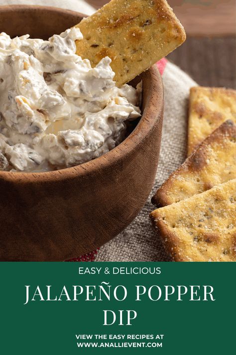 Jalapeno Popper Dip - Easy And Delicious - An Alli Event Bacon Wrapped Snacks, Pickled Jalapenos, Jalapeno Dip, Jalapeno Popper Dip, Dip Easy, Popper Dip, Creamy Recipes, Sweet Dips, Jalapeno Popper