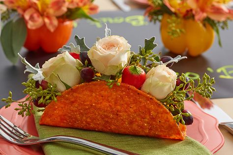 DIY Taco Love Decor Ideas | Taco Flowers – 1800Flowers Petal Talk Taco Flower Arrangement, Montage Floral, Girl Graduation Party, Taco Love, Taco Stand, Jello Shot Recipes, How To Make Taco, Food Gift Baskets, Taco Party