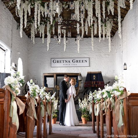 Gretna Green Wedding, Marriage Venues, Green Wedding Decorations, Gretna Green, Married In Vegas, Green Weddings, Romantic Backdrop, Historic Wedding, Dream Wedding Ideas Dresses