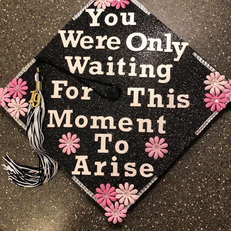 Rock Music Graduation Cap, The Beatles Graduation Cap, Beatles Graduation Cap, Song Lyric Graduation Cap, Graduation Cap Designs Song Lyrics, Graduation Things, Grad Hats, Beatles Quotes, Polymer Clay Pens