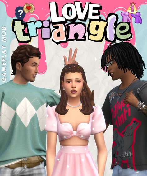 Love Triangle Mod | Patreon The Sims 4 Cc Traits Patreon, Sims 4 100 Traits Mod, Ts4 Relationship Mods, Jobs Sims 4 Cc, Sims 4 Twins Mod, Sims 4 Cc For Men Clothes, Sims 4 Love Triangle Pose, Sims 4 Aspirations Cc Patreon, Mods Sims 4 Gameplay