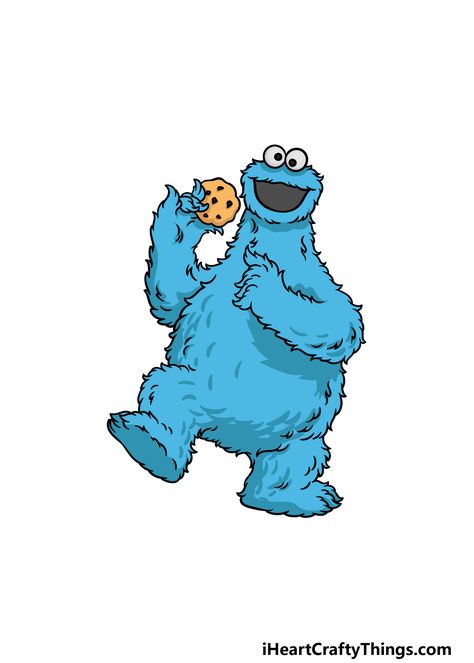 Cookie Monster Drawing - How To Draw Cookie Monster Step By Step Draw Cookie Monster, Cookie Monster Drawing, Monster Tattoo, Cool Drawing, Monster Drawing, Easy To Draw, Drawing Heads, Fairy Tattoo, Iphone Wallpaper Girly