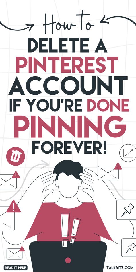 In this blog post, you will learn how to permanently delete your Pinterest account if you're ready to say goodbye to pinning forever. Follow our step-by-step guide and ensure your account is deleted properly. #Pinterest #socialmedia Delete Pinterest Account, Capricorn Men, Pinterest Problems, Pinterest Tutorial, Delete Pin, Pinterest Tutorials, Learn Pinterest, Airbnb Promotion, Pin Boards