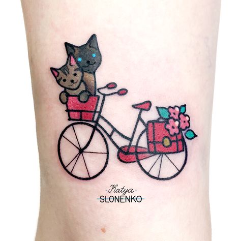 Matching Friendship Tattoos, Tattoo Bike, Cute Best Friend Tattoos, Unique Forearm Tattoos, Amsterdam Tattoo, Bicycle Tattoo, Bike Tattoos, Dinosaur Tattoos, Small Meaningful Tattoos