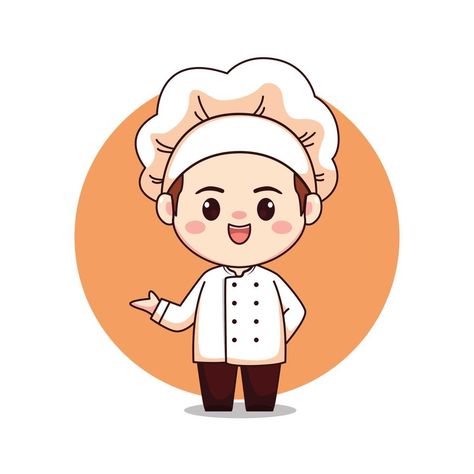 Chibi Mascot, Baker Cartoon, Finger Cartoon, Logo Character, Vector Character Design, Flower Drawing Design, Cute Cartoon Images, Cartoon Boy, Doodle Art Designs