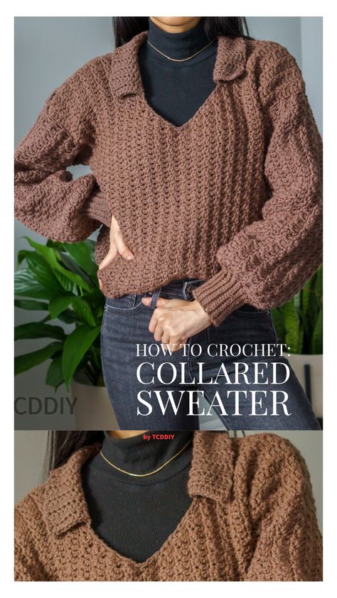 Crochet Lovies, Crochet Autumn, Sweater Tutorial, Crochet Top Outfit, Fall Crochet Patterns, Crochet Sweater Pattern, Fall Crochet, Mode Crochet, Crochet Wearables