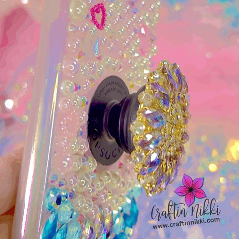 DIY Crystal Gem PopSocket Phone Grip Custom Popsocket, Best Glue, Fabulous Diy, Diy Crystals, Phone Grips, Custom Phone, Craft Blog, Crystal Gems, Craft Projects