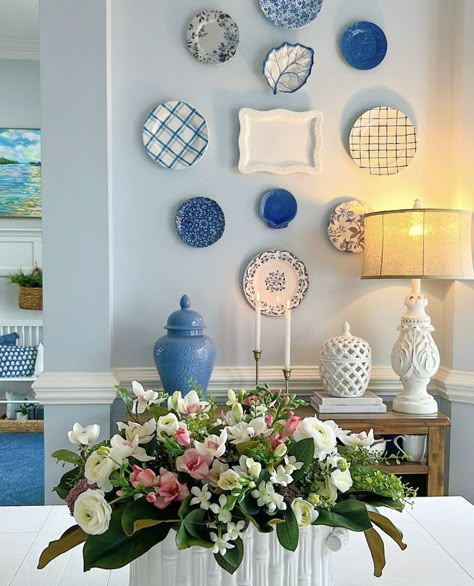 Blue wall decor