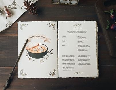 The Witch's Cookbook - by Septianie Putri @Catellites Witch Cookbook, Utopian World, Cookbook Inspiration, Witch Books, Kitchen Witch, Green Witch, Mushroom Soup, Hope Chest, Recipe Book