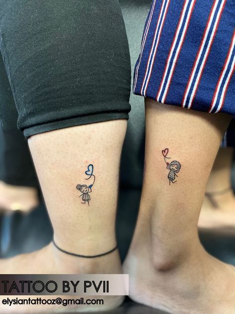 Tattoo Amigas, Cute Sister Tattoos, Sister Tattoo Designs, Best Leg Tattoos, Makeup Courses, Sisters Tattoo, Matching Best Friend Tattoos, Bestie Tattoo, Matching Sister Tattoos