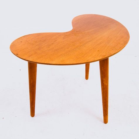 Kidney Table, Side Tables, Table Desk, Table Design, Vintage Design, Vintage Designs, Teak, 1960s, Side Table