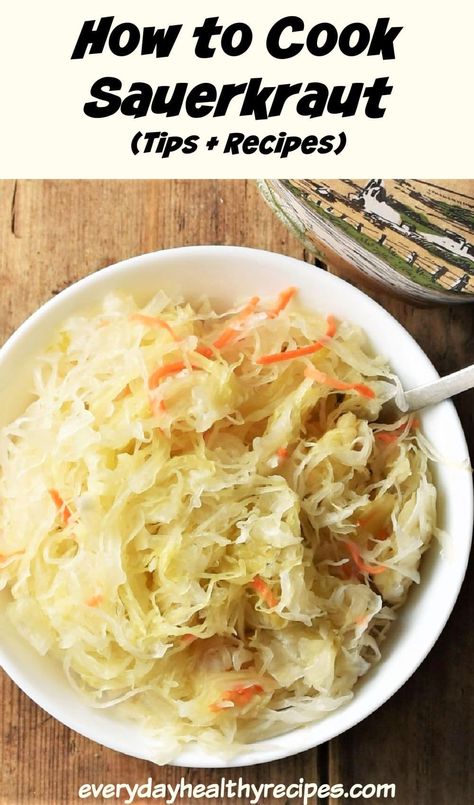 How To Cook Canned Sauerkraut, How To Make Saurkraut Recipes, How To Cook Sourkrout, How To Cook Sauerkraut, Cabbage And Sauerkraut Recipes, Saurkraut Recipes Side Dish, Quick Sauerkraut Recipes, Best Ever Saurkraut, Saurkraut Recipes Polish