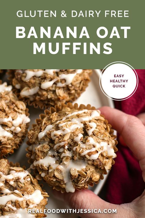 Gluten Free Banana Muffins served Whole 30 Dessert, Gluten Free Banana Muffins, Banana Oatmeal Muffins, Best Paleo Recipes, Banana Oat Muffins, Delicious Paleo Recipes, Soy Free Recipes, Delicious Clean Eating, Oatmeal Muffins