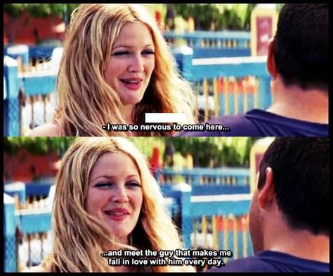 50 First Dates First Dates Quotes, Fifty First Dates, 50 First Dates Quotes, First Date Quotes, Dates Quotes, Film Romance, 50 First Dates, Favorite Movie Quotes, Chick Flicks