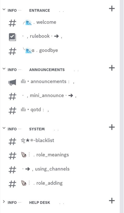 Discord Server Templates Aesthetic, Discord Category Ideas, Aesthetic Discord Server Layout, Discord Layouts Server, Discord Server Rules Ideas, Discord Tutorial, Server Name Ideas Discord, Discord Server Role Ideas, Discord Server Ideas