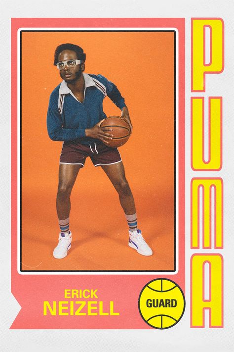 We Turned the PUMA Ralph Sampson OG Into Collectible Trading Cards Puma Ralph Sampson, Ralph Sampson, Player Card, Retro Sports, Collectible Trading Cards, Collector Cards, Sports Graphics, Sports Graphic Design, Card Inspo