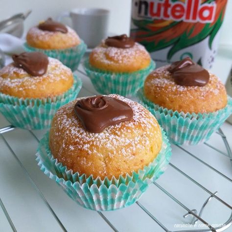 Muffin Nutella, Muffin Cupcakes, Ricotta Muffins, Nutella Muffins, Cookie Cups Recipe, Muffin Cupcake, Home Brewing Beer, Cookie Cups, Gorgeous Cakes