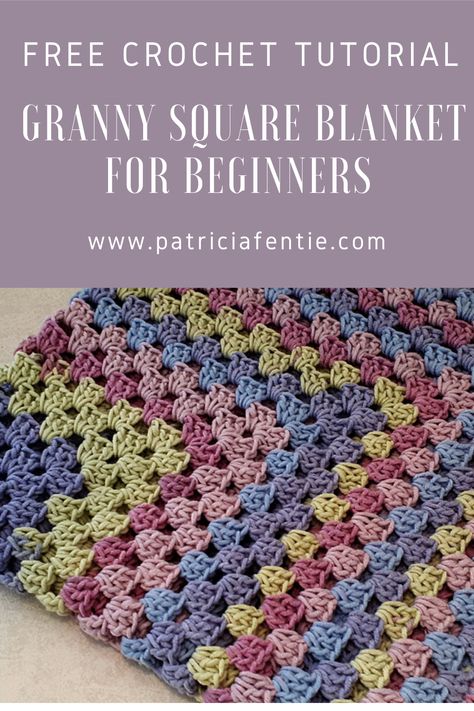 how to crochet a granny square blanket for beginners Granny Square Blanket Tutorial, Crochet Granny Stitch, Crochet Square Blanket, Granny Square Crochet Patterns Free, Crochet Blanket Pattern Easy, Crochet For Beginners Blanket, Easy Crochet Blanket, Crochet Granny Square Blanket, Beginner Crochet Projects