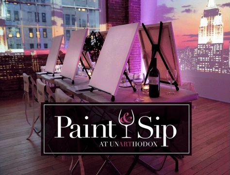 Sip Ans Paint Picture Ideas, Sip And Paint Baby Shower Ideas, Nyc Painting, Moms 50th Birthday, Sip And Paint, Sip N Paint, Dinner Event, Painting Classes, 2023 Vision