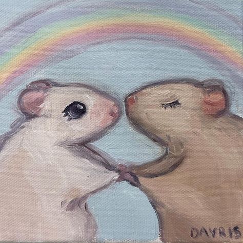 Paintings Cute, Cute Paintings, Cute Canvas, Art Inspiration Painting, Cute Animal Drawings, Funky Art, Cute Doodles, Pretty Art, Animal Paintings