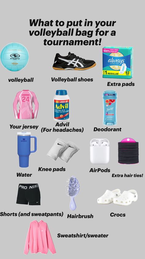 Volleyball! Volleyball Tournament, Volleyball Bag, Volleyball Tournaments, Volleyball Inspiration, Volleyball Shoes, Knee Pads, Nike Shorts, Hair Brush, Hair Ties