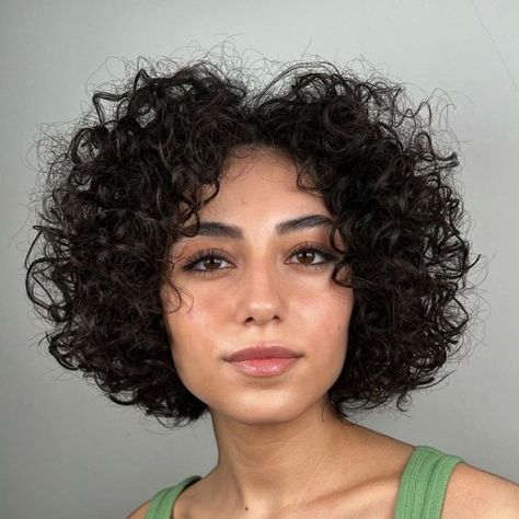 Airy Curly Bob with a Middle Part Curly Bob Center Part, Curly Bob Middle Part, Middle Part Curly Bob, Hairstyles Ideas Black Women, Curly Hair Middle Part, Bob Middle Part, Wig Hairstyles Ideas Black Women, Wig Hairstyles Ideas, Curly Middle Part