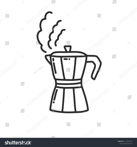 Moka Pot Illustration, Moka Pot, Market Ideas, Doodle Icon, Photography Magazine, Anime Tattoos, Magazine Template, Home Logo, Magazine Photography