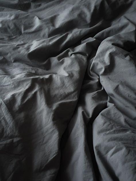 #Grey #pillow #bed #bedtime #duvet #aesthetic #dark #night #vintage Grey Sheets Aesthetic, Pillow Aesthetic Dark, Grey Bed Sheets Aesthetic, Grey Bedding Aesthetic, Sleep Aesthetic Dark, Duvet Aesthetic, Credence Aesthetic, Bedtime Aesthetic, Dark Grey Bedding