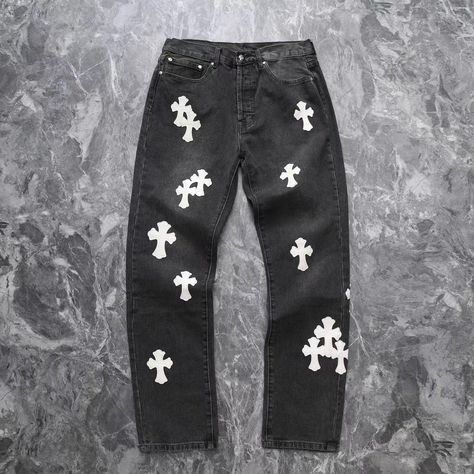 Chrome Hearts Pants Outfit, Chrome Heart Jeans Outfit Men, Chrome Hearts Jeans Aesthetic, Chrome Hearts Jeans Men, Chrome Hearts Jeans, Chrome Hearts Pants Jeans, Chrome Hearts Hoodie, Chrome Hearts Shirt, Boy Blurred Pic