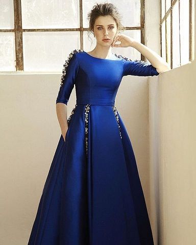 9 Latest and Fashionable Blue Frocks for Women Party Frock Designs For Ladies, Party Frock Designs, Chana Marelus, Frocks For Women, Blue Frock, Party Frocks, Frock For Women, 파티 드레스, Salwar Kamiz