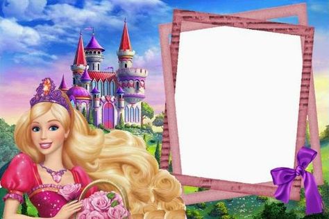 Invitaciones o Marcos para Fotos de Barbie para Imprimir Gratis. Barbie Birthday Invitations, Hello Kitty Invitations, Barbie Invitations, Princess Birthday Invitations, Barbie Cartoon, Christian World, Doll Party, Barbie Birthday, Barbie Princess