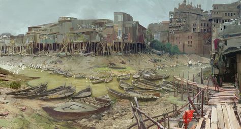 ArtStation - drought, Matus Garaj Realistic Fiction, Concept Art World, Texture Inspiration, Post Apocalypse, Retro Futuristic, Sci Fi Fantasy, Painting Style, Landscape Photos, 3d Animation