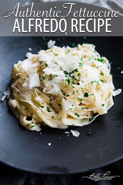 Fettuccine Alfredo - learn how to make homemade fettuccine noodles and the most authentic way to make alfredo sauce, which is way easier than you might have thought. #pasta #pastarecipes #noodles #noodlerecipes #fettuccine #fettuccinealfredo #homemadepasta #italian #italianfood #italianrecipes Homemade Fettuccine Noodles, Recipe For Alfredo Sauce, Authentic Alfredo, Authentic Alfredo Sauce, Salsa Alfredo Receta, Alfredo Sauce Recipe Without Heavy Cream, Alfredo Sauce Easy, Pasta Fettuccine, Homemade Fettuccine