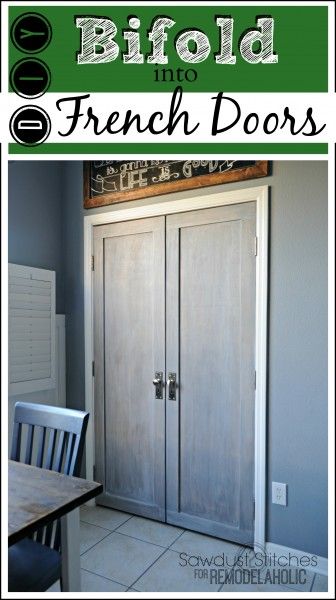 Bifold Door Makeover, Bifold Doors Makeover, Closet Door Makeover, Bifold Door, Hollow Core Doors, French Doors Patio, Mobil Home, Up House, French Doors Interior