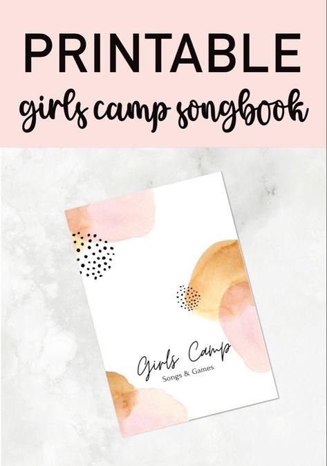 Lds girls camp songbook, printable, editable! Girls Camp Themes Lds, Camp Director, Camp Quotes, Lds Girls Camp, Campfire Songs, Camp Songs, Camping Books, Youth Camp, Yw Activities